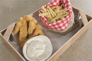 FISH AND CHIPS ΜΕ ΤΑΡΑΜΑ